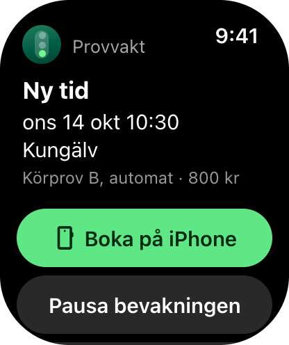 Notis på Apple Watch
